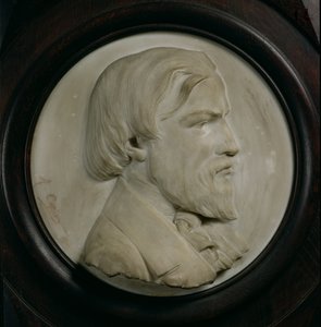 Frederic Ozanamin (1813-53) kohokuvioinen medaljonki (marmori)